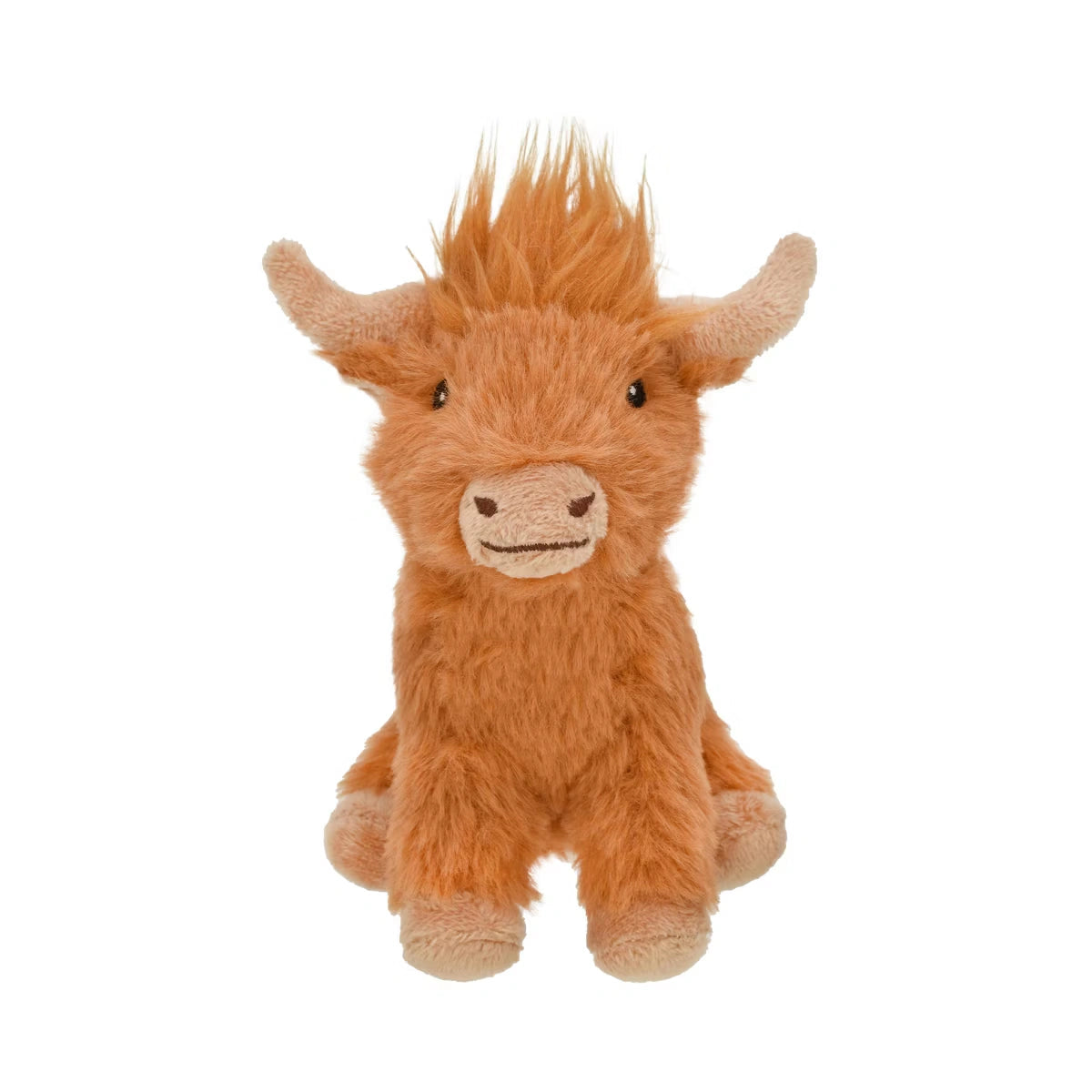 Multipet Highland Cow Interactive Plush Dog Toy - 5 Inch