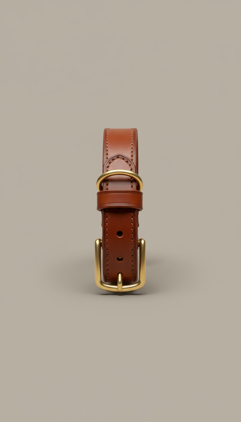 Chestnut Leather Dog Collar