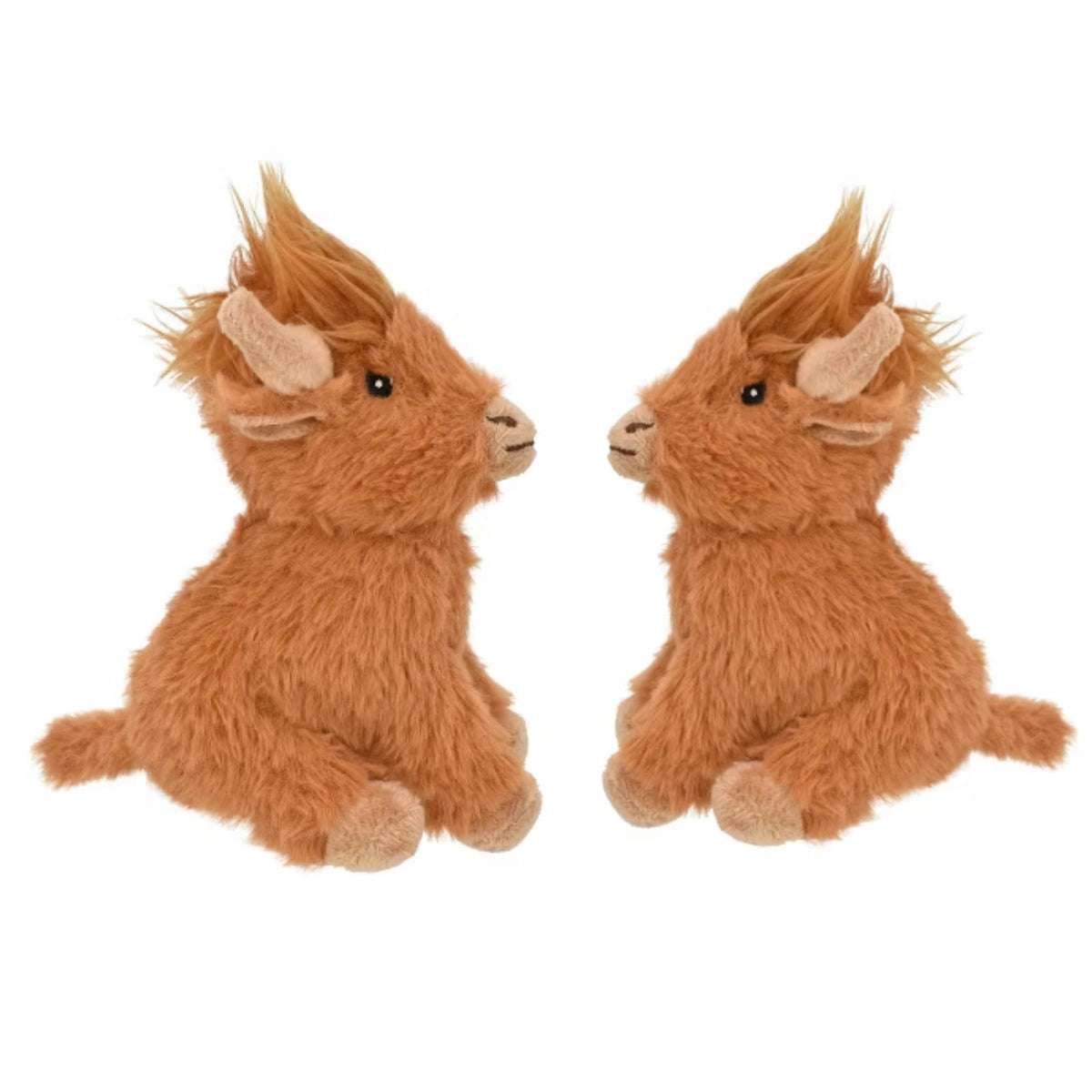 Multipet Highland Cow Interactive Plush Dog Toy - 5 Inch