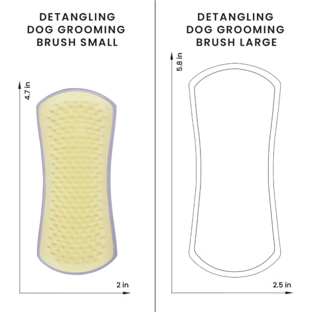 Pet Teezer Small Dog Detangling Grooming Brush - Lilac